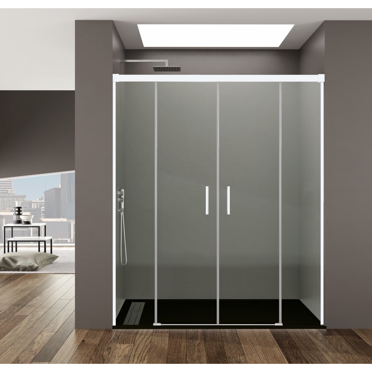 BASIC SPAZIO frost plus 2 fixes + 2 coulissants