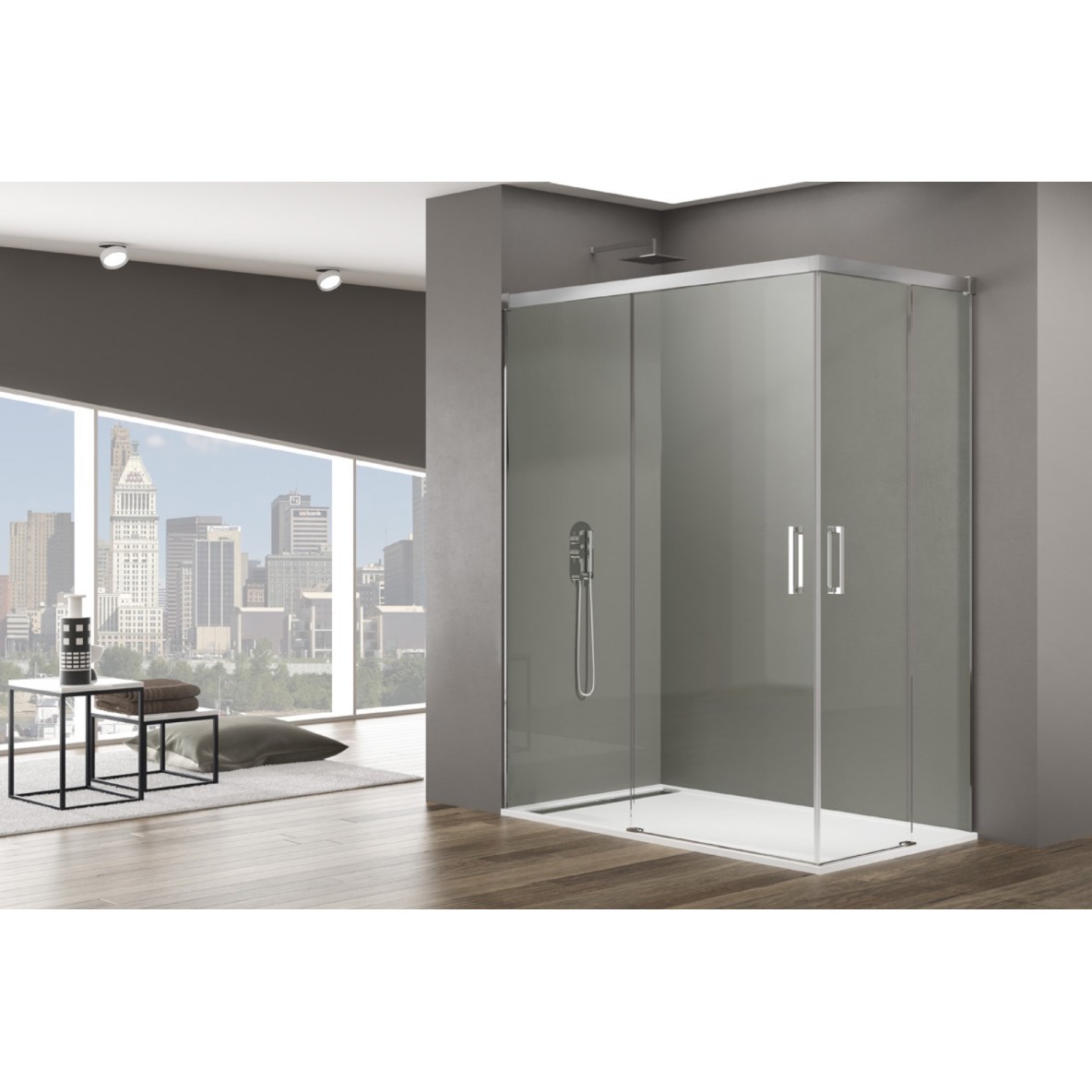 Double porte coulissante Accès d'angle BASIC