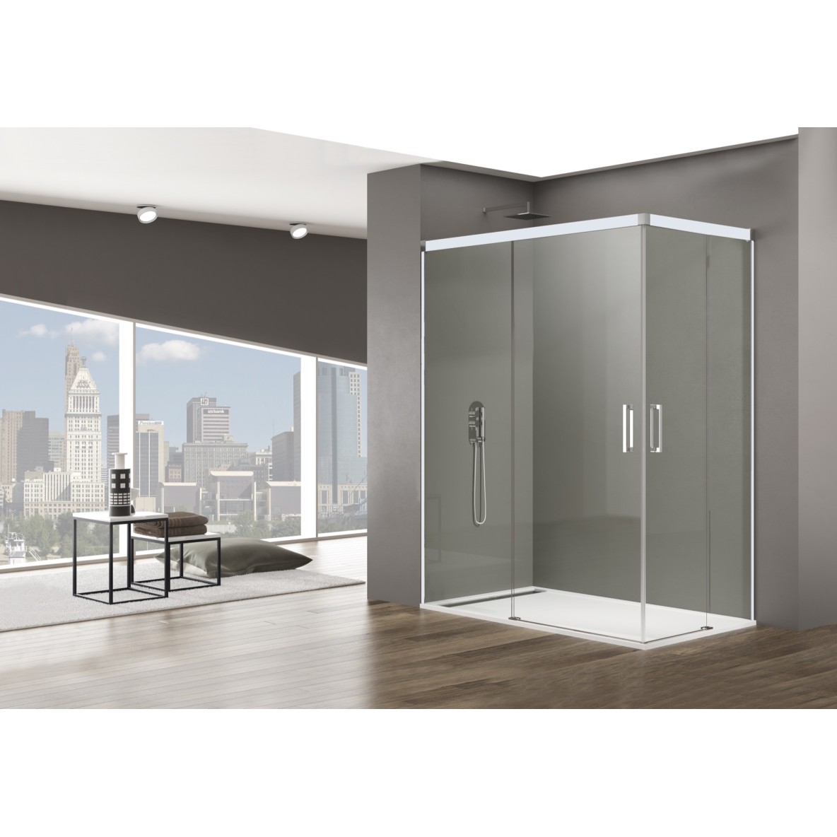 Double porte coulissante Accès d'angle BASIC