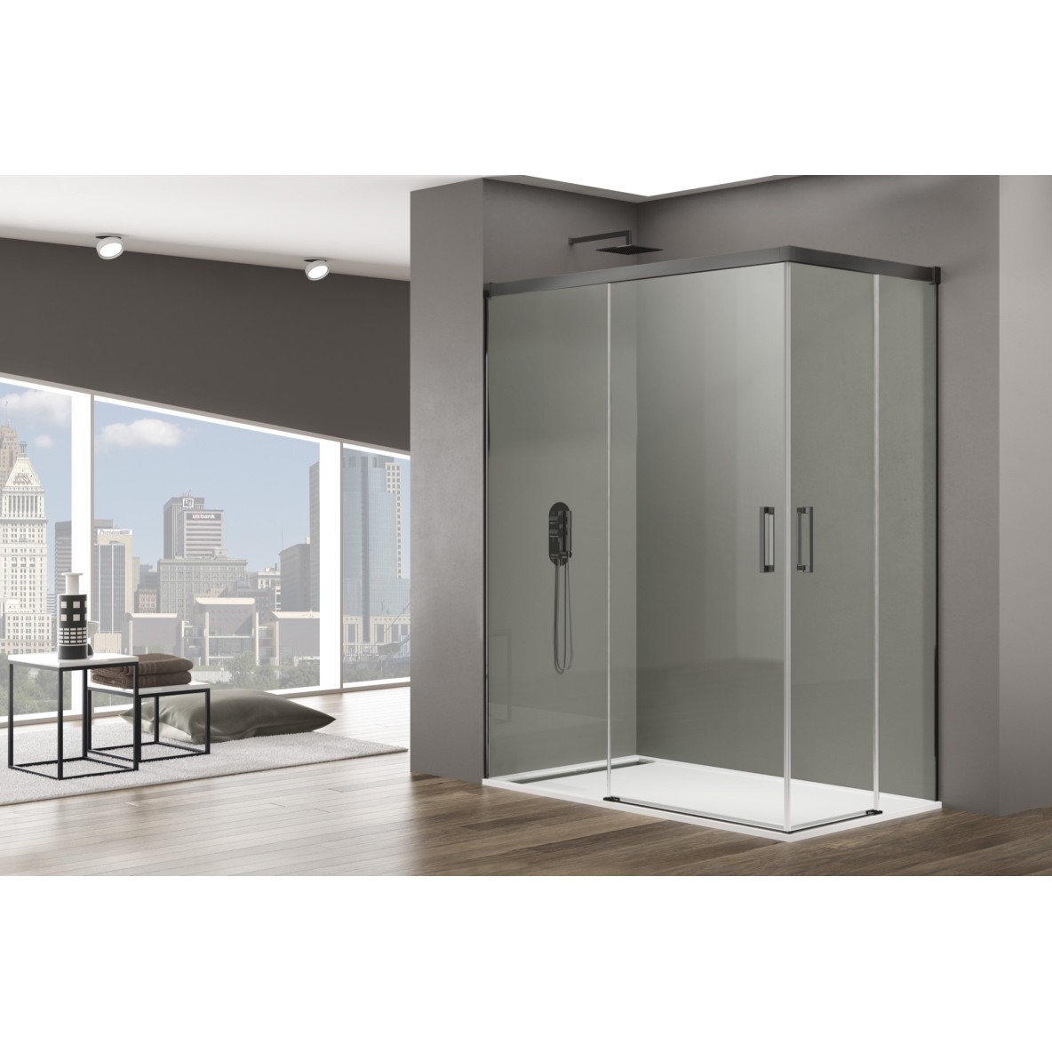 Double porte coulissante Accès d'angle BASIC