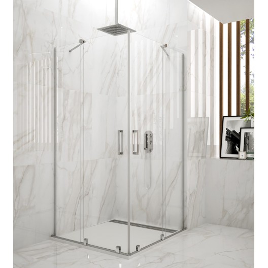 Double porte coulissante Accès d'angle transparent VITRO