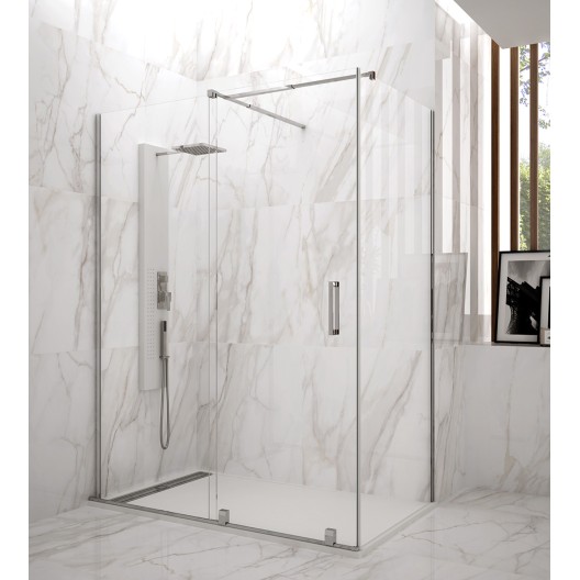 Porte coulissante fermeture sur verre fixe transparent VITRO