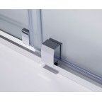 Porte coulissante fermeture sur verre fixe transparent VITRO