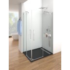 Double porte coulissante Accès d'angle transparent VETRUM