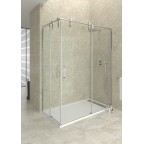 Double porte coulissante Accès d'angle transparent MOVING