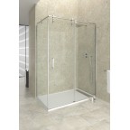 Porte coulissante fermeture sur verre fixe transparent MOVING