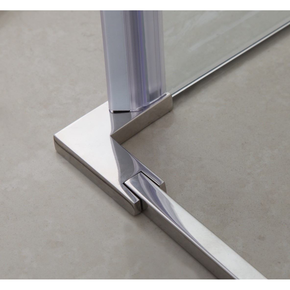 Porte coulissante fermeture sur verre fixe transparent MOVING