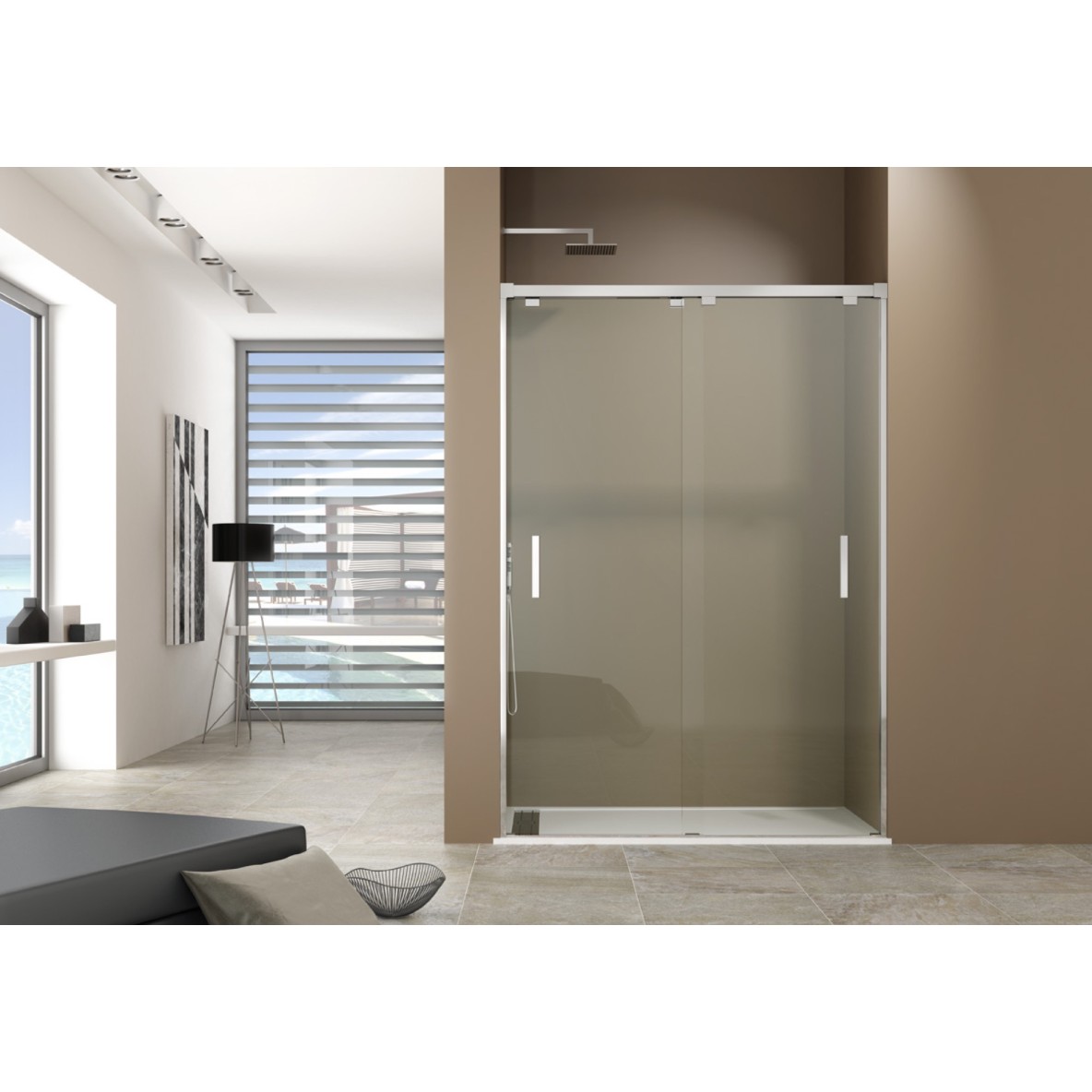 Parois en niche avec 2 coulissant