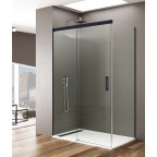 Porte coulissante fermeture sur verre fixe BASIC