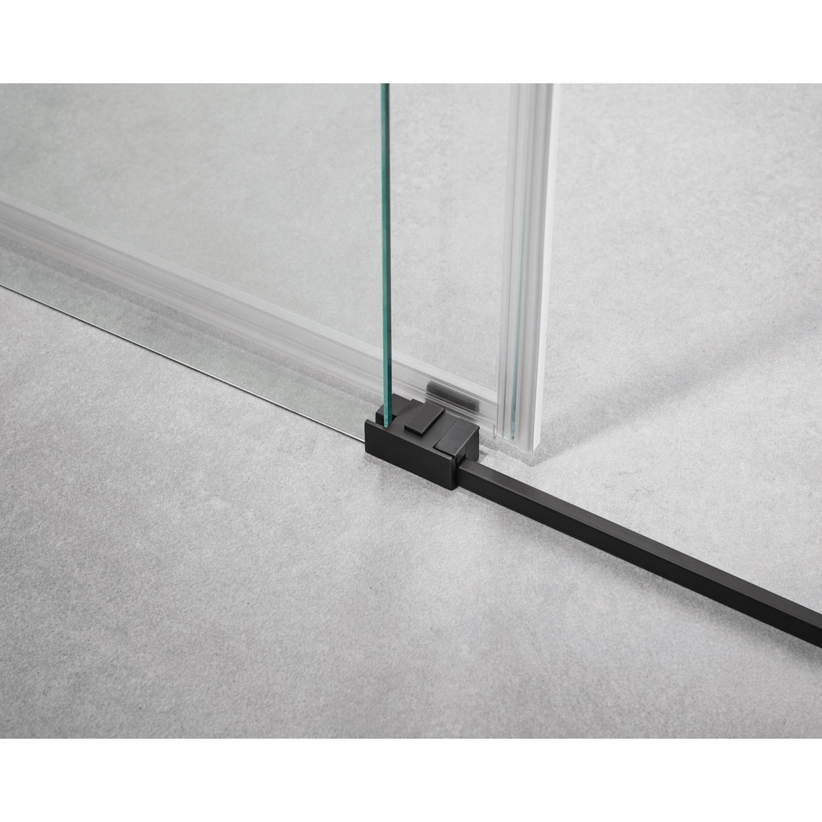 Porte coulissante fermeture sur verre fixe BASIC