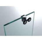 Porte coulissante fermeture sur verre fixe PRESTIGE TITAN