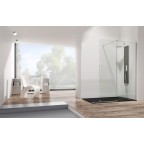 Porte coulissante transparent frontale en accès d'angle libre VETRUM FREE