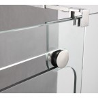 Porte coulissante transparent frontale en accès d'angle libre VETRUM FREE