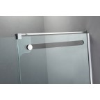 Porte coulissante transparent frontale en accès d'angle libre VETRUM FREE