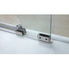 Porte coulissante transparent frontale en accès d'angle libre VETRUM FREE