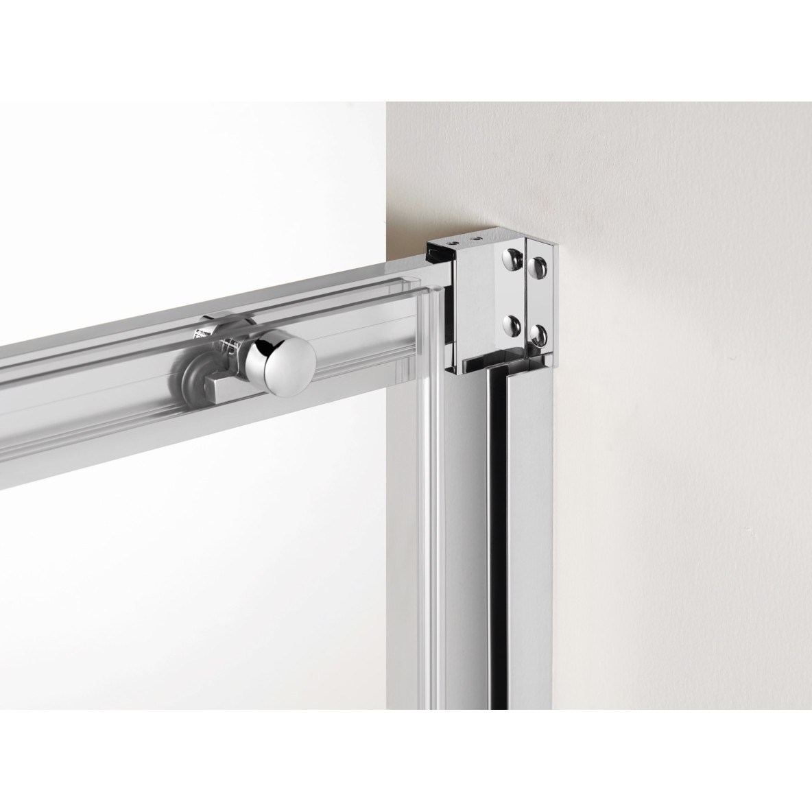 Porte coulissante fermeture sur verre fixe TEMPLE