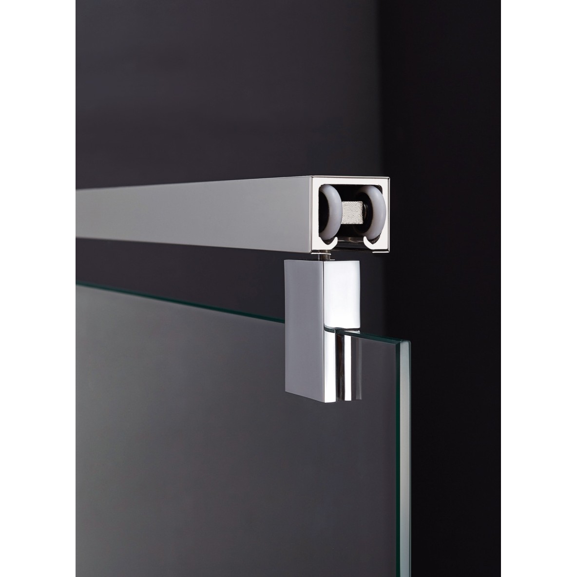 Porte coulissante fermeture sur verre fixe FUTURA