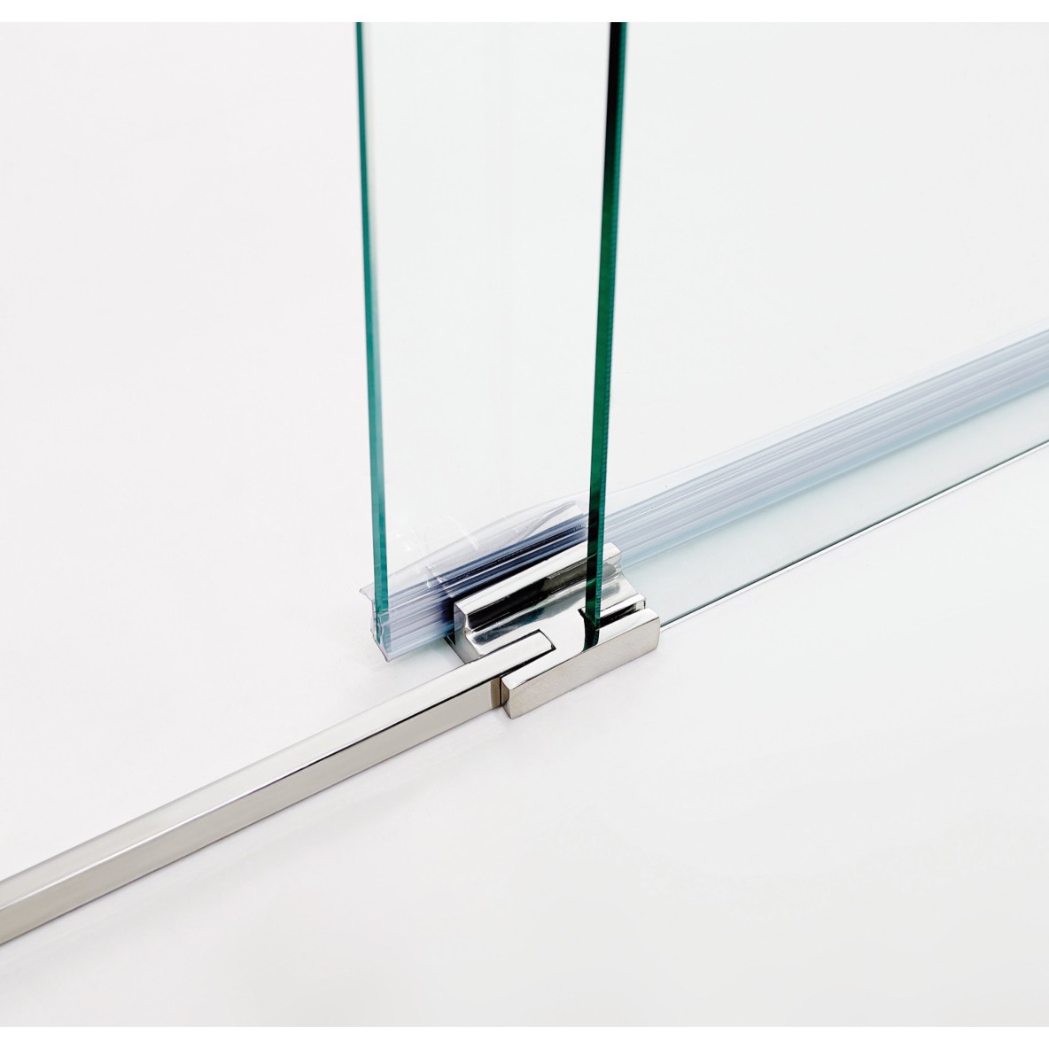 Porte coulissante fermeture sur verre fixe FUTURA