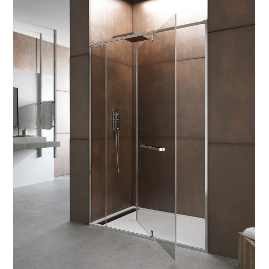 Parois fixe frontale + Porte pivotante sur 360° GIRO