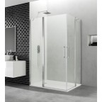 Double parois fixe + double porte battante ouverture d'angle OPEN COMBI H