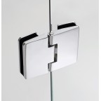 Parois fixe frontale + Porte battante fermeture sur profilé aimant GLASS COMBI D
