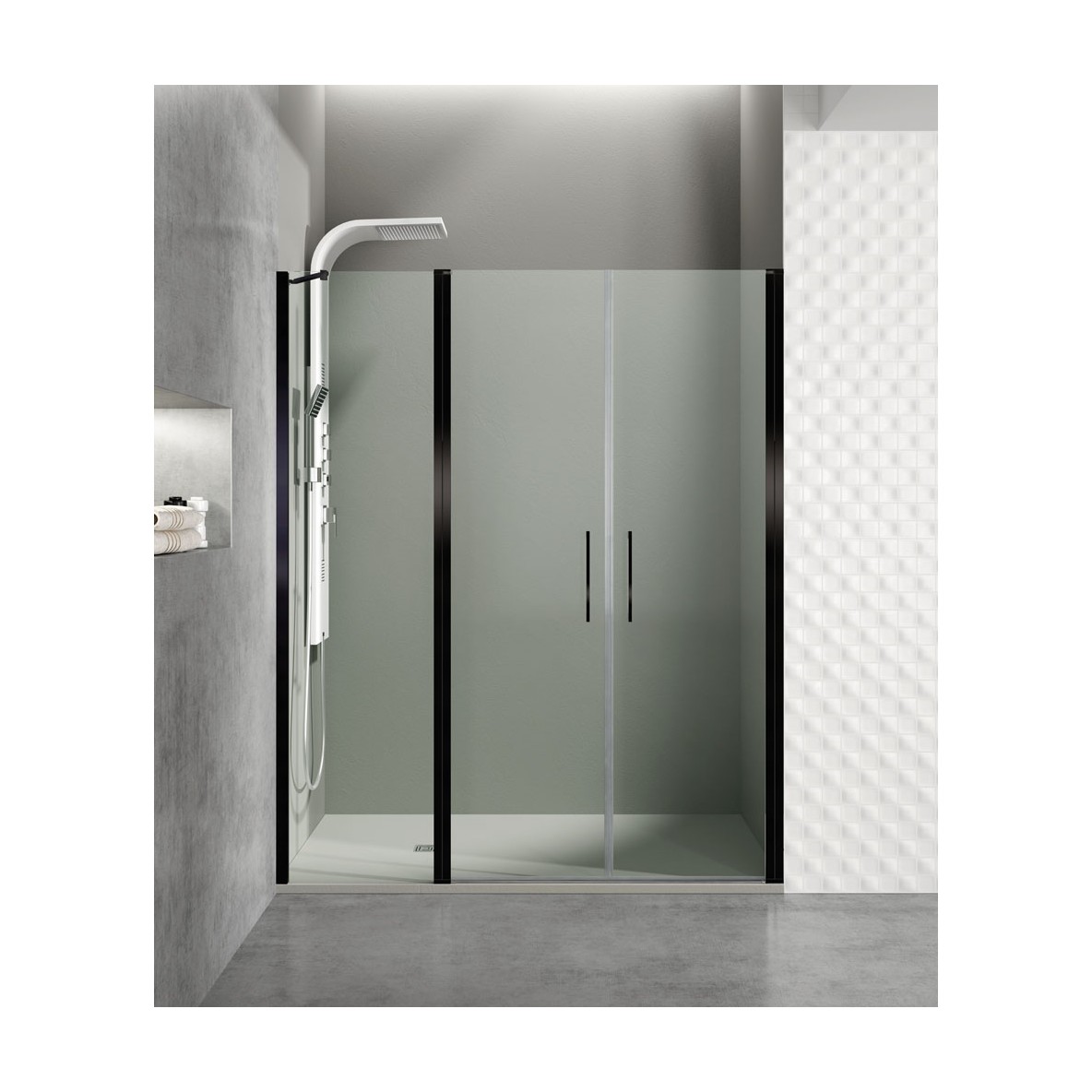 Double portes battantes + 1 parois fixe frontale OPEN COMBI J