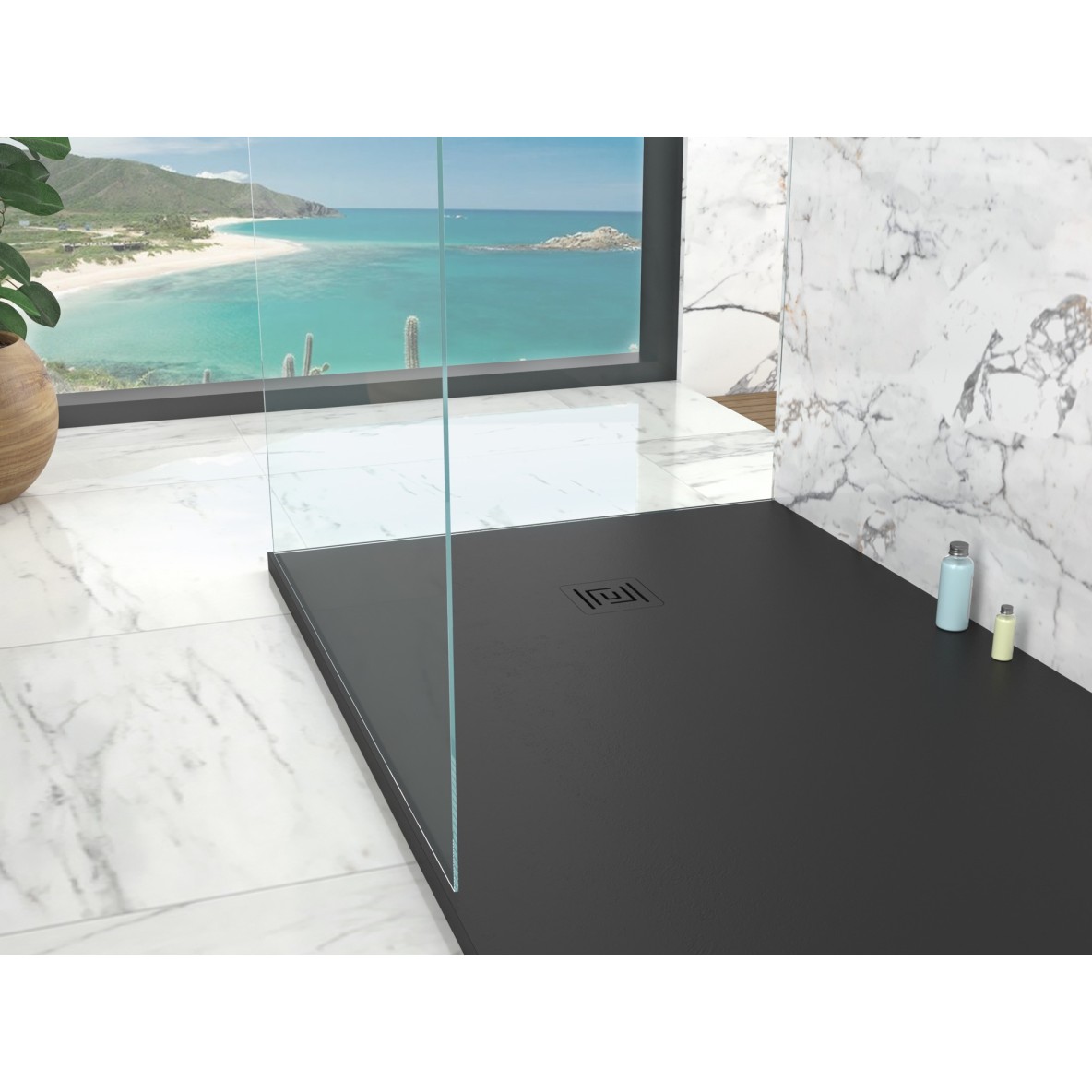 Receveur ARDESIA PLUS GRAPHITE 140X90