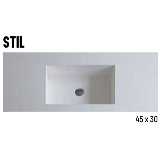 Plan vasque STIL en résine OSOLID