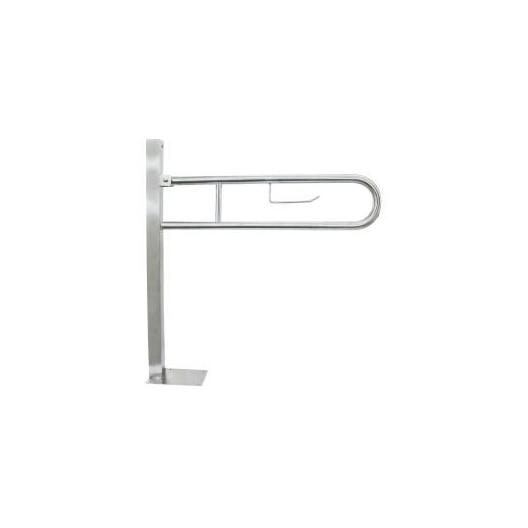 Barre d'appui relevable Acier avec ancrage au sol 80cm