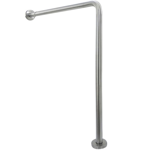 Barre d'appui à fixation au sol et au mur