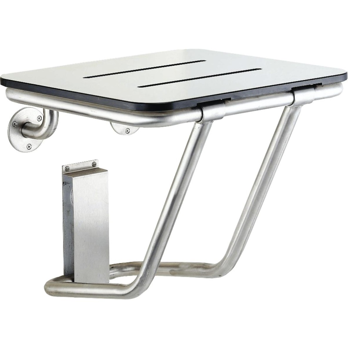 Siège de douche rabattable avec support mural