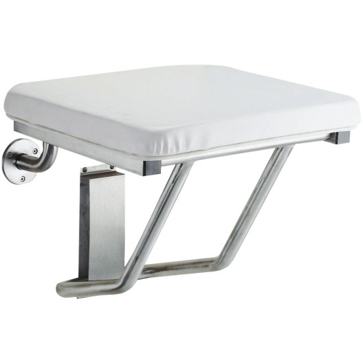 Siège de douche rabattable avec support mural