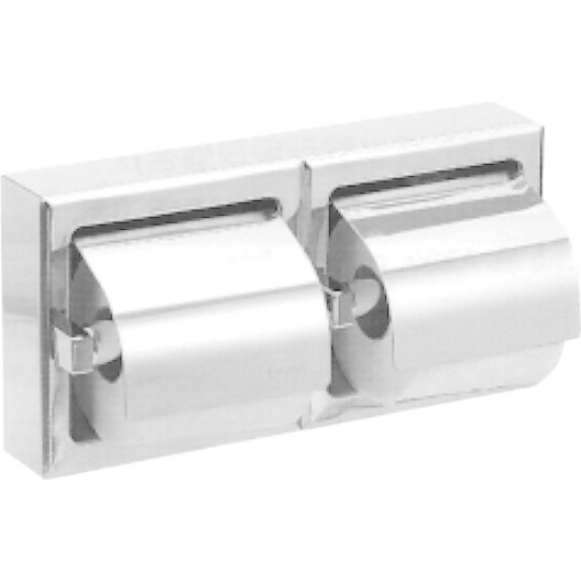 Double porte-rouleau de papier toillette horizontal