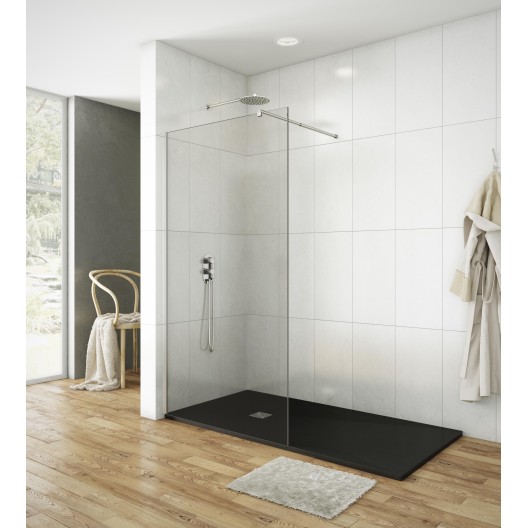 Parois fixe sur mesure 90x175cm SCREEN Chromé 8mm