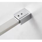 Barre 200cm recoupable avec deux supports chrome