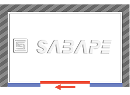 Porte coulissante entre 2 parois fixes