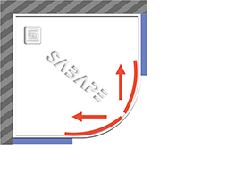Double porte semi circulaire