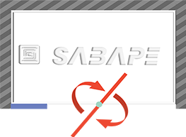 Parois fixe frontale + Porte pivotante sur 360°