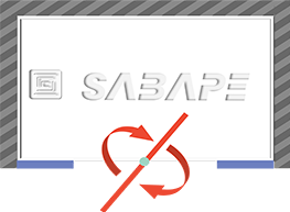 Double parois fixe frontale + Porte pivotante centrale sur 360°