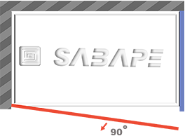 COMBI A + Parois fixe / Porte battante fermeture sur parois lattérale fixe