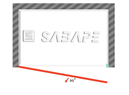 COMBI B / Porte battante fermeture sur profilé aimant mural