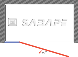 COMBI C / Parois fixe frontale + Porte battante fermeurte sur aimant mural