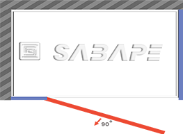 COMBI C + Parois fixe / Parois fixe frontale + Porte battante fermeurte sur parois fixe