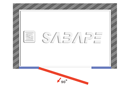 COMBI F / Porte battante entre 2 parois fixe
