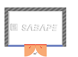 COMBI G / Double porte battante entre 2 parois fixe