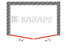 COMBI I / Double porte battante en niche fermeture centrale