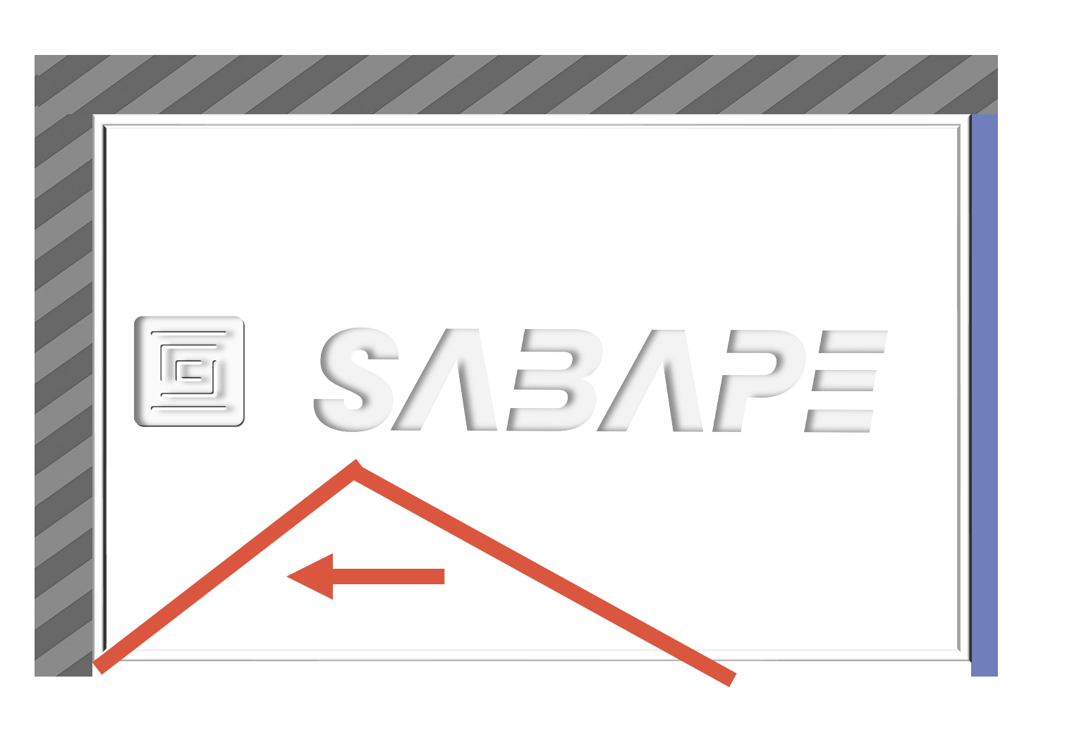 COMBI 1 + parois fixe latteral / Porte repliable avec fermeture sur parois fixe latteral