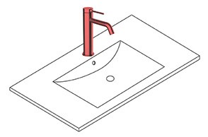 XL / conseillé pour plans vasque intégré