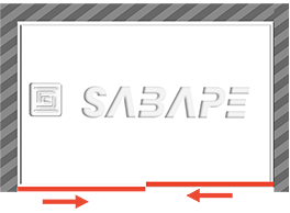 Double porte coulissante en niche, ouverture droite et gauche