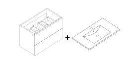 Kit Meuble + Vasque céramique